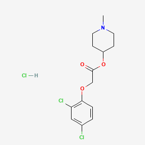 molecular formula C14H18Cl3NO3 B4093521 (1-Methylpiperidin-4-yl) 2-(2,4-dichlorophenoxy)acetate;hydrochloride 