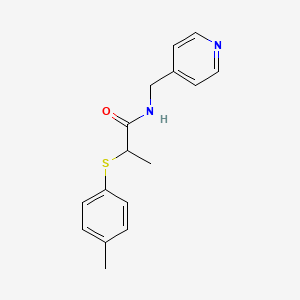 2-(4-methylphenyl)sulfanyl-N-(pyridin-4-ylmethyl)propanamide