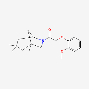 molecular formula C19H27NO3 B4093560 6-[(2-methoxyphenoxy)acetyl]-1,3,3-trimethyl-6-azabicyclo[3.2.1]octane 