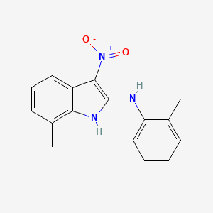 molecular formula C16H15N3O2 B4093571 7-methyl-N-(2-methylphenyl)-3-nitro-1H-indol-2-amine 