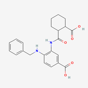 4-(Benzylamino)-3-[(2-carboxycyclohexanecarbonyl)amino]benzoic acid