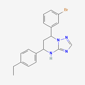 7-(3-bromophenyl)-5-(4-ethylphenyl)-4,5,6,7-tetrahydro[1,2,4]triazolo[1,5-a]pyrimidine