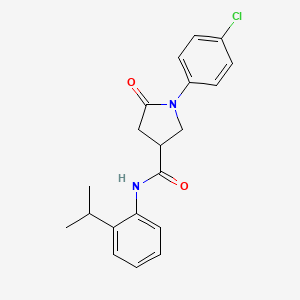 1-(4-chlorophenyl)-N-(2-isopropylphenyl)-5-oxo-3-pyrrolidinecarboxamide