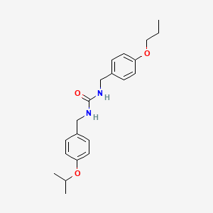 molecular formula C21H28N2O3 B4093607 1-[(4-Propan-2-yloxyphenyl)methyl]-3-[(4-propoxyphenyl)methyl]urea 