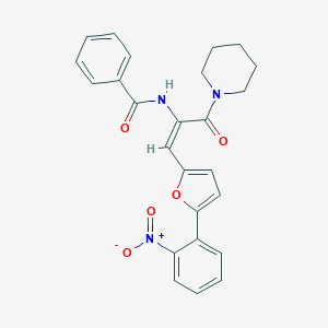 N-[2-[5-(2-Nitro-phenyl)-furan-2-yl]-1-(piperidine-1-carbonyl)-vinyl]-benzamide