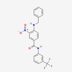 4-(benzylamino)-3-nitro-N-[3-(trifluoromethyl)phenyl]benzamide