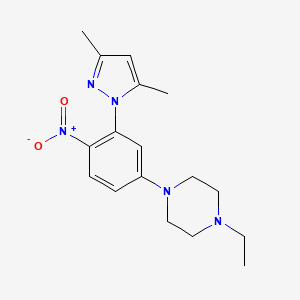 1-[3-(3,5-dimethyl-1H-pyrazol-1-yl)-4-nitrophenyl]-4-ethylpiperazine