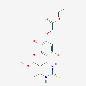 methyl 4-[2-bromo-4-(2-ethoxy-2-oxoethoxy)-5-methoxyphenyl]-6-methyl-2-thioxo-1,2,3,4-tetrahydro-5-pyrimidinecarboxylate