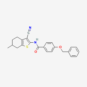 4-(benzyloxy)-N-(3-cyano-6-methyl-4,5,6,7-tetrahydro-1-benzothiophen-2-yl)benzamide