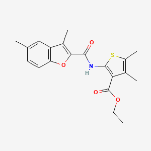 ethyl 2-{[(3,5-dimethyl-1-benzofuran-2-yl)carbonyl]amino}-4,5-dimethyl-3-thiophenecarboxylate