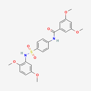 molecular formula C23H24N2O7S B4093694 N-[4-[(2,5-dimethoxyphenyl)sulfamoyl]phenyl]-3,5-dimethoxybenzamide 