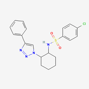 4-chloro-N-[2-(4-phenyl-1H-1,2,3-triazol-1-yl)cyclohexyl]benzenesulfonamide