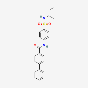 molecular formula C23H24N2O3S B4093728 N-[4-(butan-2-ylsulfamoyl)phenyl]biphenyl-4-carboxamide 