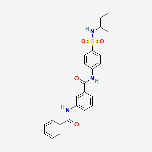 N-[4-(butan-2-ylsulfamoyl)phenyl]-3-[(phenylcarbonyl)amino]benzamide