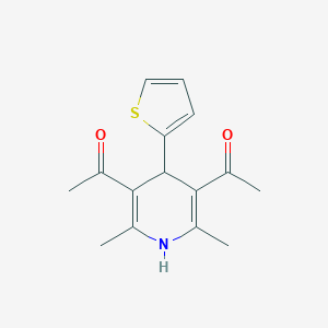 molecular formula C15H17NO2S B409376 3,5-Diacetyl-2,6-dimethyl-4-(2-thienyl)-1,4-dihydropyridine CAS No. 173260-84-9