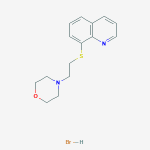 4-(2-Quinolin-8-ylsulfanylethyl)morpholine;hydrobromide