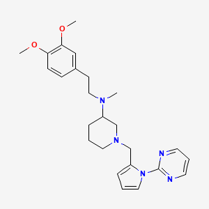 molecular formula C25H33N5O2 B4093787 N-[2-(3,4-dimethoxyphenyl)ethyl]-N-methyl-1-{[1-(2-pyrimidinyl)-1H-pyrrol-2-yl]methyl}-3-piperidinamine 