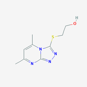 molecular formula C9H12N4OS B409379 2-[(5,7-Dimethyl[1,2,4]triazolo[4,3-a]pyrimidin-3-yl)sulfanyl]ethanol CAS No. 41266-73-3