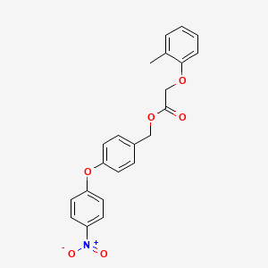 molecular formula C22H19NO6 B4093796 4-(4-nitrophenoxy)benzyl (2-methylphenoxy)acetate 