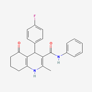 4-(4-fluorophenyl)-2-methyl-5-oxo-N-phenyl-1,4,5,6,7,8-hexahydro-3-quinolinecarboxamide