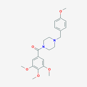 molecular formula C22H28N2O5 B409383 1-(4-Methoxybenzyl)-4-(3,4,5-trimethoxybenzoyl)piperazine 