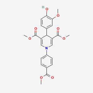 dimethyl 4-(4-hydroxy-3-methoxyphenyl)-1-[4-(methoxycarbonyl)phenyl]-1,4-dihydro-3,5-pyridinedicarboxylate