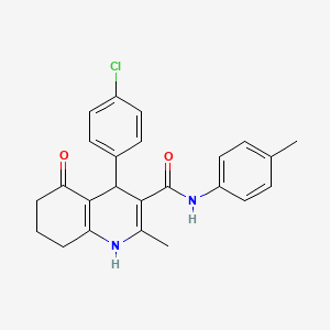 4-(4-chlorophenyl)-2-methyl-N-(4-methylphenyl)-5-oxo-1,4,5,6,7,8-hexahydroquinoline-3-carboxamide