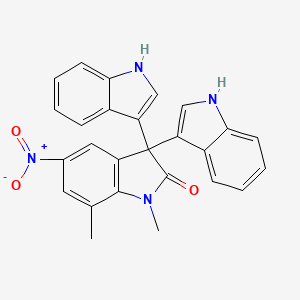 molecular formula C26H20N4O3 B4093862 3,3-bis(1H-indol-3-yl)-1,7-dimethyl-5-nitroindol-2-one 