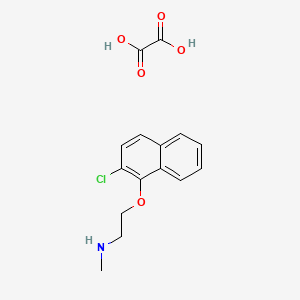 molecular formula C15H16ClNO5 B4093883 2-(2-chloronaphthalen-1-yl)oxy-N-methylethanamine;oxalic acid 