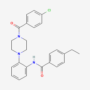 N-(2-{4-[(4-chlorophenyl)carbonyl]piperazin-1-yl}phenyl)-4-ethylbenzamide