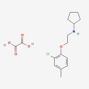 N-[2-(2-chloro-4-methylphenoxy)ethyl]cyclopentanamine;oxalic acid