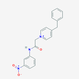 molecular formula C20H18N3O3+ B409391 4-Benzyl-1-[(3-nitro-phenylcarbamoyl)-methyl]-pyridinium CAS No. 1030389-06-0