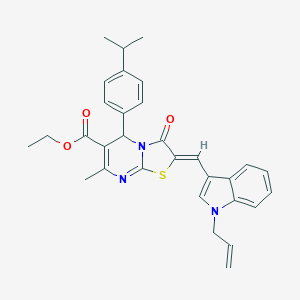 ethyl 2-[(1-allyl-1H-indol-3-yl)methylene]-5-(4-isopropylphenyl)-7-methyl-3-oxo-2,3-dihydro-5H-[1,3]thiazolo[3,2-a]pyrimidine-6-carboxylate