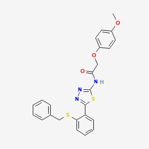 N-[5-(2-benzylsulfanylphenyl)-1,3,4-thiadiazol-2-yl]-2-(4-methoxyphenoxy)acetamide