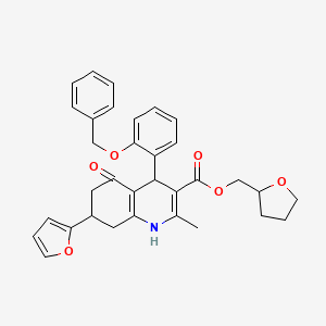 tetrahydro-2-furanylmethyl 4-[2-(benzyloxy)phenyl]-7-(2-furyl)-2-methyl-5-oxo-1,4,5,6,7,8-hexahydro-3-quinolinecarboxylate