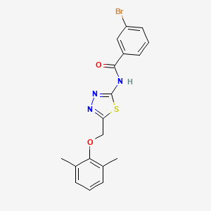 3-bromo-N-[5-[(2,6-dimethylphenoxy)methyl]-1,3,4-thiadiazol-2-yl]benzamide