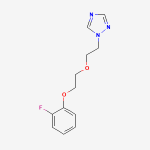 molecular formula C12H14FN3O2 B4093966 1-[2-[2-(2-Fluorophenoxy)ethoxy]ethyl]-1,2,4-triazole 