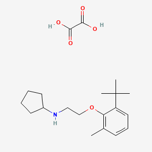 N-[2-(2-tert-butyl-6-methylphenoxy)ethyl]cyclopentanamine;oxalic acid