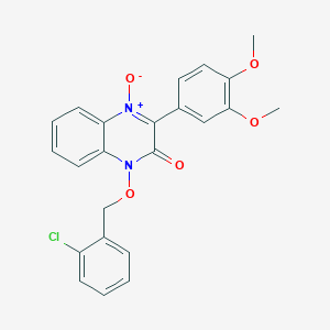 molecular formula C23H19ClN2O5 B4094006 1-[(2-chlorobenzyl)oxy]-3-(3,4-dimethoxyphenyl)-2(1H)-quinoxalinone 4-oxide 