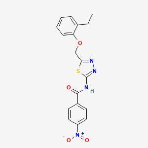 N-[5-[(2-ethylphenoxy)methyl]-1,3,4-thiadiazol-2-yl]-4-nitrobenzamide