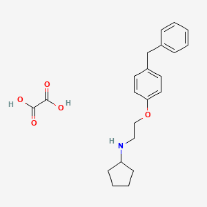 N-[2-(4-benzylphenoxy)ethyl]cyclopentanamine;oxalic acid