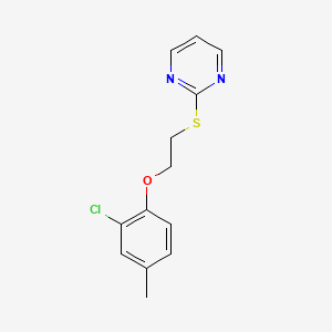 molecular formula C13H13ClN2OS B4094037 2-[2-(2-Chloro-4-methylphenoxy)ethylsulfanyl]pyrimidine 