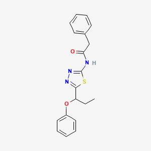 N-[5-(1-phenoxypropyl)-1,3,4-thiadiazol-2-yl]-2-phenylacetamide