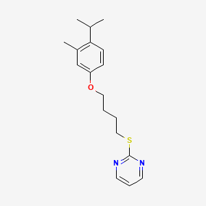 2-[4-(3-Methyl-4-propan-2-ylphenoxy)butylsulfanyl]pyrimidine