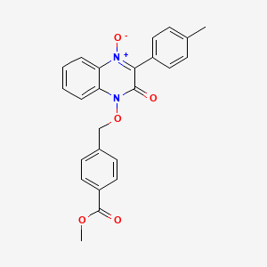 molecular formula C24H20N2O5 B4094062 methyl 4-({[3-(4-methylphenyl)-4-oxido-2-oxo-1(2H)-quinoxalinyl]oxy}methyl)benzoate 