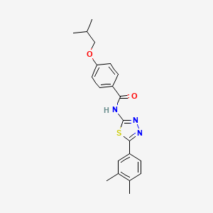 N-[5-(3,4-dimethylphenyl)-1,3,4-thiadiazol-2-yl]-4-(2-methylpropoxy)benzamide