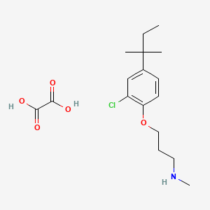 3-[2-chloro-4-(2-methylbutan-2-yl)phenoxy]-N-methylpropan-1-amine;oxalic acid