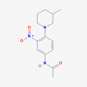 molecular formula C14H19N3O3 B4094108 N-[4-(3-methyl-1-piperidinyl)-3-nitrophenyl]acetamide 