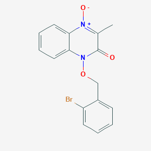 molecular formula C16H13BrN2O3 B4094116 1-[(2-bromobenzyl)oxy]-3-methyl-2(1H)-quinoxalinone 4-oxide 