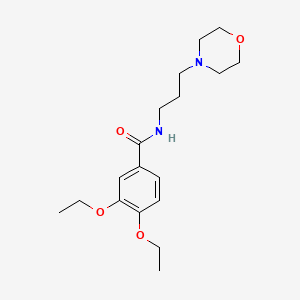 molecular formula C18H28N2O4 B4094141 3,4-diethoxy-N-[3-(4-morpholinyl)propyl]benzamide 